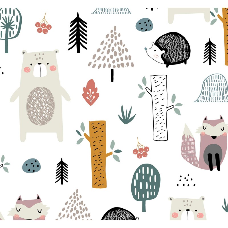 Balbina Children's Baby Bedding Set Boho Animals Motif 100 x