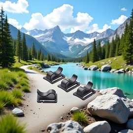 4Pcs Black Water Bladder Tube Clips for Hydration Pack, Universal Hydration Pack Water Bladder Bag Beverage Tube Clip Outdoor Backpack Water Bladder Hose Hose Clip, Sports Water Bottle Accessories