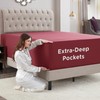 Empyrean Rubi Wine Fitted Sheet Extra Deep Pocket, Hotel Luxury