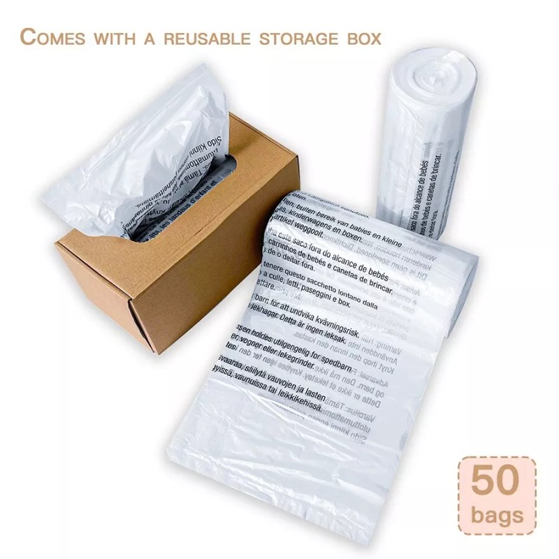 GAOKETOP Shredcare 50-Pack Paper Shredder Waste Bin Liners - Small