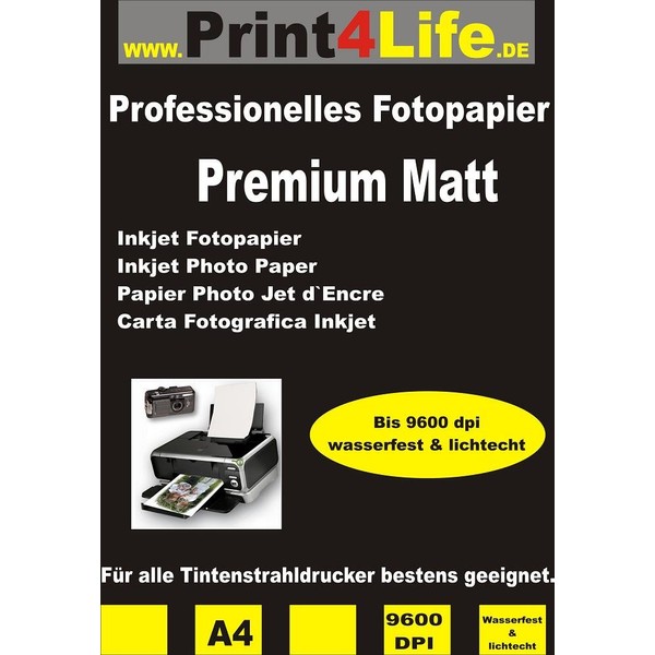 50 sheets of photo paper PREMIUM MATT Inkjet Paper Photo
