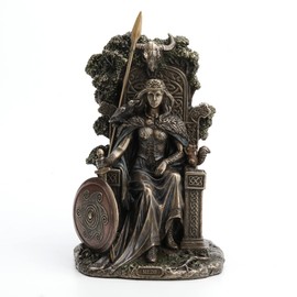 Celtic Goddess Queen Medb of Connacht Cold Cast Resin Antique Bronze Finish