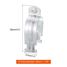 uxcell 1-7/8" EMT Strut Clamps Steel for Rigid Conduit and Pipe 4Pcs Universal EMT Strut Clamps with Bolt and Nut for Rigid Conduit and EMT
