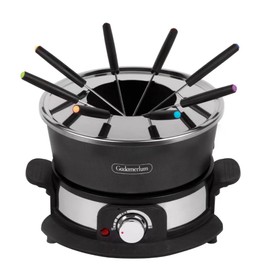 Electric Fondue Pot Set for Chocolate, 1300W Cheese Fondue Set with Multiple Fondue Pots with Adjustable Temperature, 8 Color-Code Fondue Forks, Serve 8 Persons