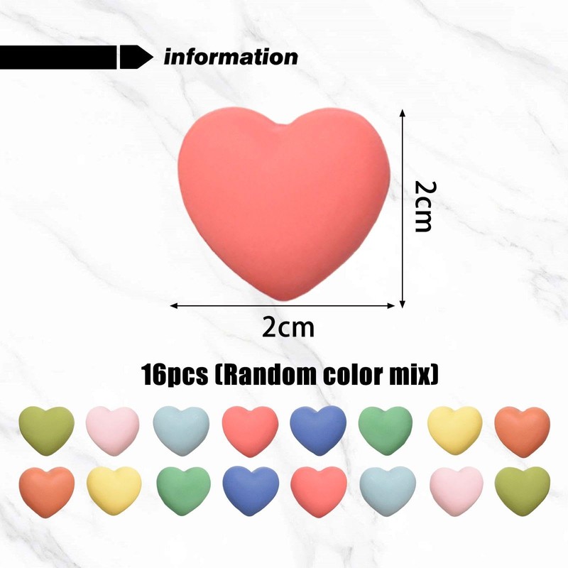 16 Pieces Of Love Refrigerator Stickers, Decorative Magnets, Whiteboard Magnets,