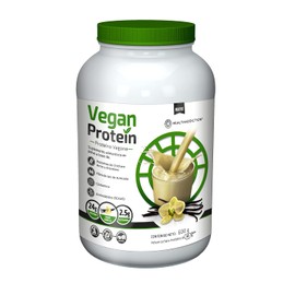 HEALTHADDICTION - Protena Vegana con Sabor a Vainilla, Frmula Potenciada con Glutamina y Aminocidos, 24g de Protena y 2.5g de Glutamina por Porcin -  
