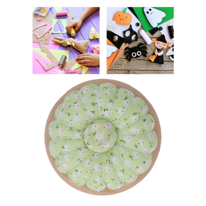 2PCS Sewing Pin Holder Magnetic Button Pumpkin Shape Sewing Needles