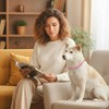 Ymapinc Chunky Pearl Pink Dog Collar, Adjustable Pearl Necklace for