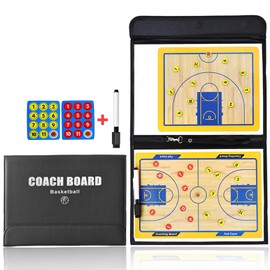 RoseFlower Basketball Tactics Board, Professional Basketball Tactics Board, Coach Board, Magnetic Trainer, Tactical Board with Magnets, Pens, Eraser, Ideal for Tactics and Game Adjustments