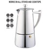 Cuisinox Roma 4-cup Stainless Steel Stovetop Moka Espresso Maker