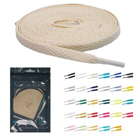 NODC Shoelaces, Coarse, Shoelaces, ROUGH FLAT Flat, 29 Colors, 39.4 inches (100 cm), 47.2 inches (120 cm), 55.1 inches (140 cm), 63.0 inches (160 cm), Flat Laces, beige, 140