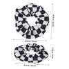 VICASKY 6 Pcs Women Hair Scrunchies Chessboard Pattern Elastic Hair