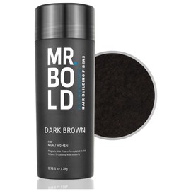 Hair Fibres for Thinning Hair, Natural Keratin Hair Fibres for men & Women for Instant Result, Concealer for Thicker, Fuller Hair, Undetectable & Secure, Premium Long-Lasting Hold (Dark Brown)