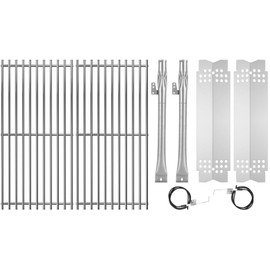 Grill Parts for Nexgrill Replacement Parts 2 Burner 720-0864M 720-0864, Megamaster 2 Burner 720-0864MA, Parts for Nexgrill Stainless Steel Grates, Burner Tubes, Heat Plates & Igniters Kit 2-Pack Set