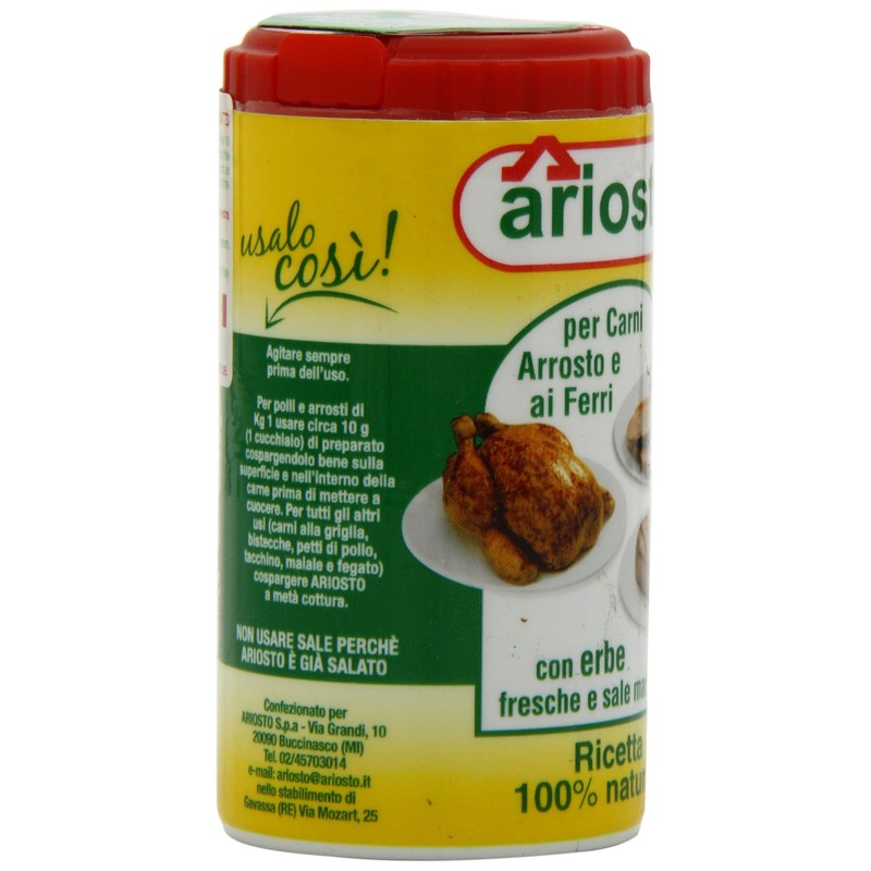 Ariosto Meat Seasoning, Roasted and Grilled, 2.8 Ounce, 1 Pack