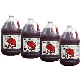 Cherry Snow Cone & Shave Ice Syrup-case-4 Gallons