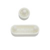 6 Pieces Wood Toilet Seat Buffers Bumper Set in White