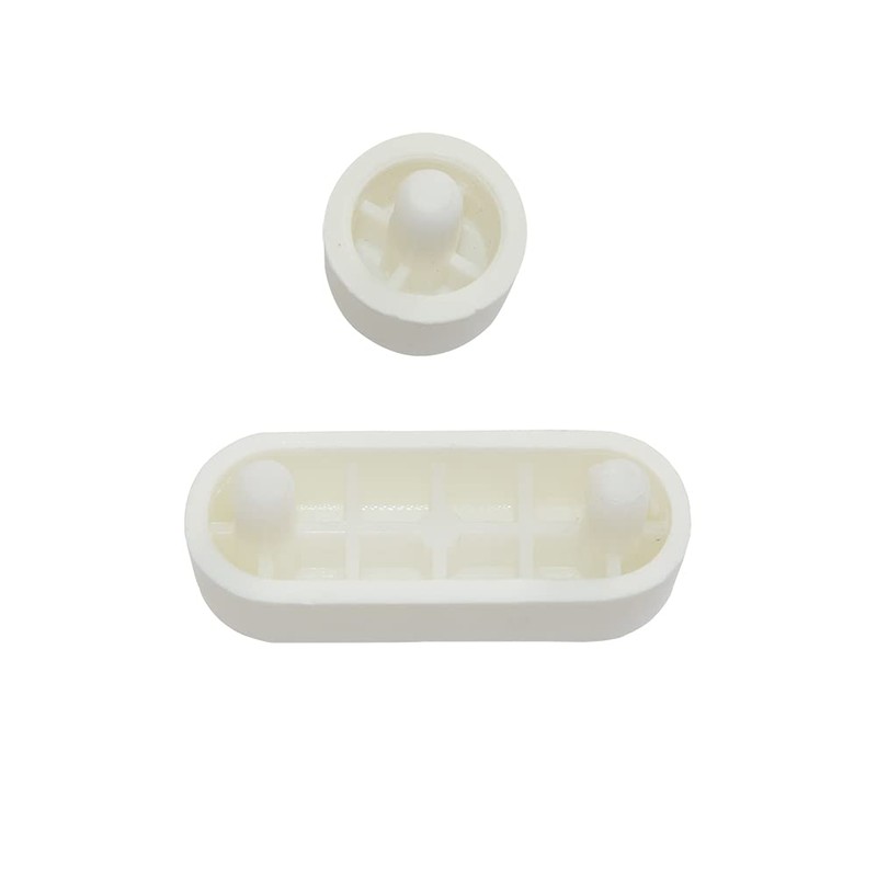 6 Pieces Wood Toilet Seat Buffers Bumper Set in White