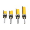 Gasea 4pcs 1/4 Inch Shank Flush Trim Pattern Template Router