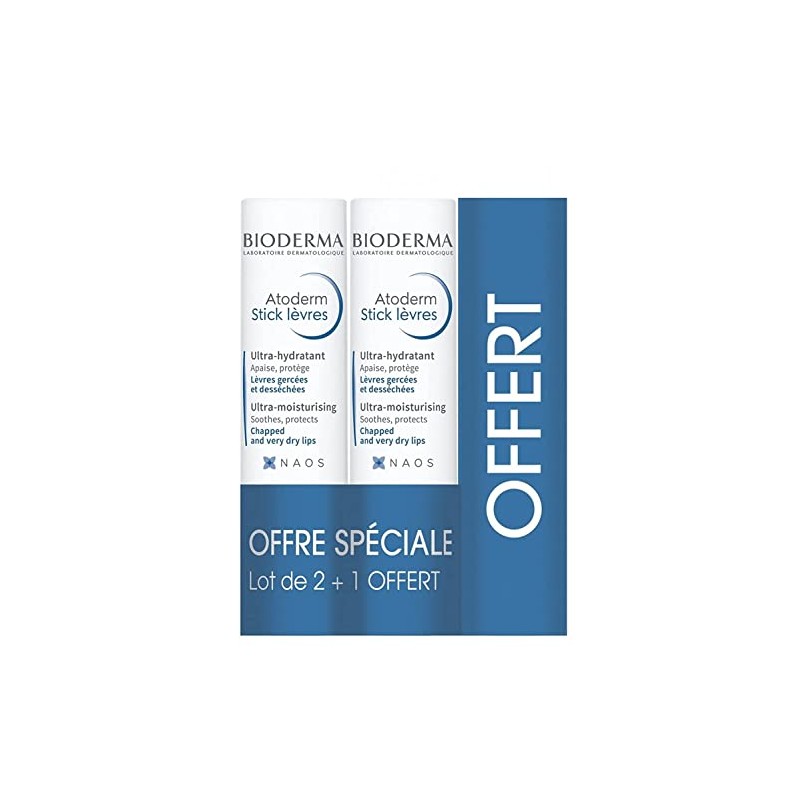 Bioderma Atoderm Lips Moisturising Stick x3