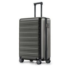 NINETYGO Carry on Luggage 22 X 14 X 9 Airline Approved, 20 Inch Luggage for 3-5 Days Travel, Double Spinner Wheels, 100% Hardshell PC, TSA Lock (Black, Rhine)