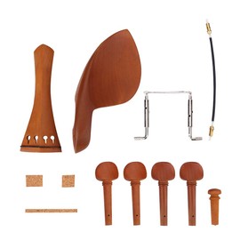 4/4 Violin Parts 1 Set Jujube Wood Violin Parts with Tailpiece Endpin Tuning Pegs Chin Rest Gut Violin Parts Accessory Set Piano Accessories