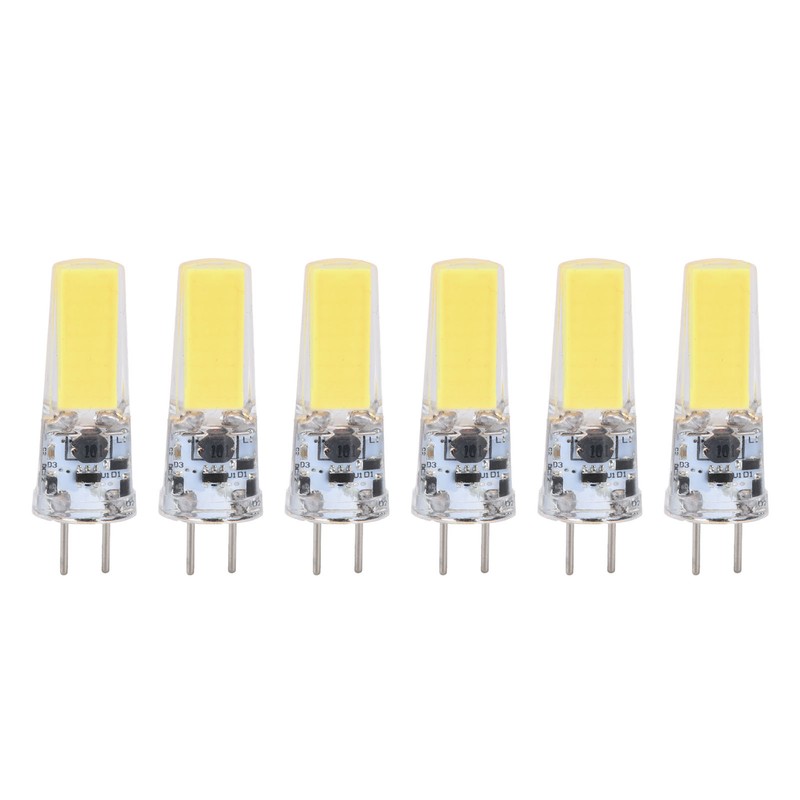6PCS GY6.35 Bulb 5W COB Light Bulb 500lm Silicone Ceiling