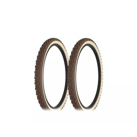 ALTALINE Bicycle 26"x2.125 BROWN CREAM KNOBBY CRUISER (2) TIRES BEACH CRUISER