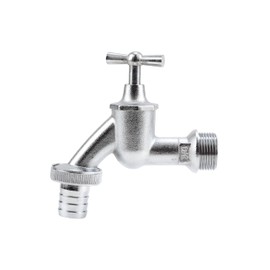 Gardena Tap with hose fitting: chrome-plated water crane for indoor and outdoor use, 26.5 mm (G 3/4 inch) thread, for 19 mm (3/4 inch) hose (7331-20)