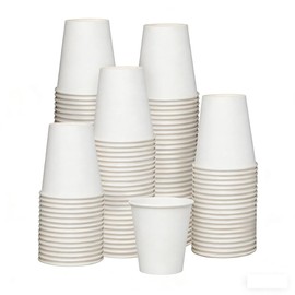 Disposable Paper Cups, 7 oz White Paper Cups 200 Count in Package Hot/Cold Beverage Drinking Cups Office Small Cafés, Bakeries, Tattoo Studios Paper Coffee Cups 200pcs in 1 Box Cardboard cups