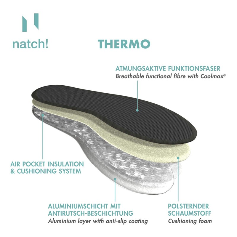 natch! Thermal Warming Sole for All Sports and Leisure Shoes,