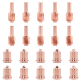 10PCS 220669 Electrodes & 10PCS 220671 Nozzles Fit 45 Plasma Consumables Cutting Torch, Copper Alloy Tips for Precision Cutting Torch