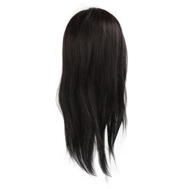 55cm Hair Mannequin Head Hair Stying Training Large Ears Mixed Real Hairdressing Practice Doll Mannequin Head Black