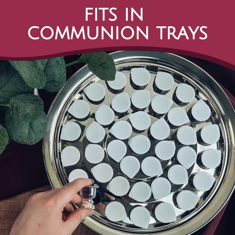 TrueVine Chalice Communion Cups and Wafer Set - Prefilled Cups