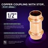 Supply Giant QQSD2234 Copper Coupling With Stop, 1/2 in. Press-