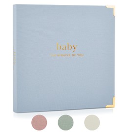 Keepsake Baby Memory Book for Boys and Girls – Timeless First 5 Year Baby Book – Neutral Journal Scrapbook or Photo Album - Record a Milestone for Every Event from Birth to Age 5