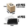 HDGSAFD 12 Digital Stamps and 1 Ink Pad, Wooden Stamp,