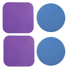 4pcs Jar Opener Gripper Pads, Rubber Jar Grippers Multi-function Jar Opener for Seniors with Weak Hands Kitchen Coasters (Blue, Purple)
