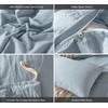 MooMee Bedding Duvet Cover Set 100% Washed Cotton Linen Like