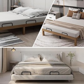 SQAQS 4PCS Mattress Fixing Rod with Screws, Metal Mattress Holder, Anti Slip Mattress Stop Rod, Mattress Stabilizer for Bed Frame, Easy to Install, Suitable for Homes and Hotels