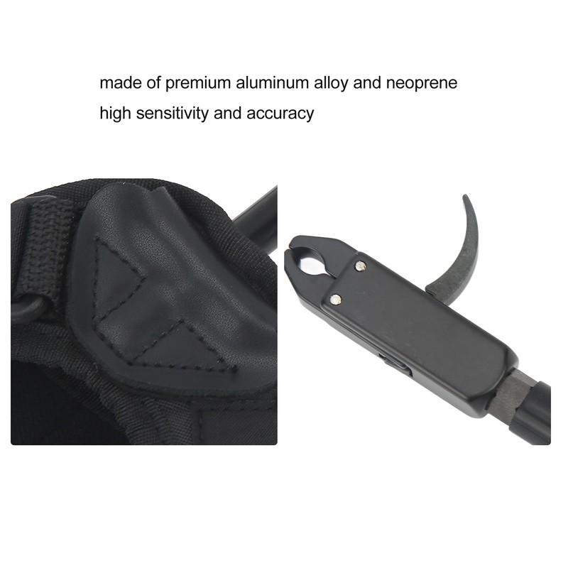 Bow Caliper Release Aid Aluminum Alloy Neoprene Wrist Strap Archery