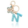 MORSUNBELA Letter Initial Keychain Butterfly Key chain Keychains N Letter