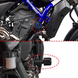 Modeer Compatible with Ya.maha MT-09 FZ-09 2014-2024 MT09 SP/Tracer Motorcycle Frame Anti-Collision Falling Protection Slider Crash mt 09 Tracer fz09 Accessories (Blue)