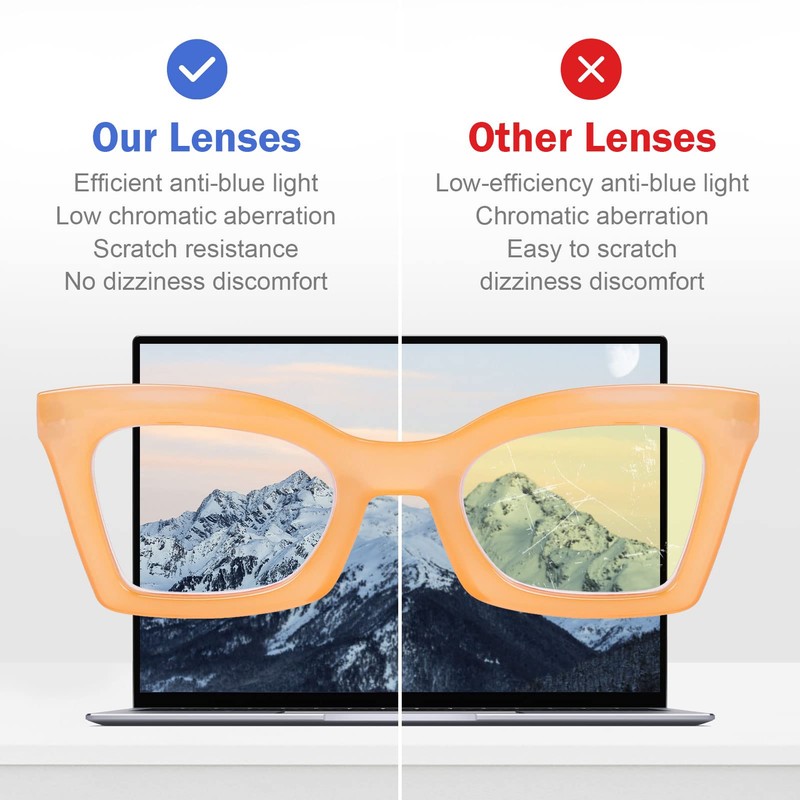 AQWANO Stylish Design Reading Glasses Women Blue Light Blocking Computer