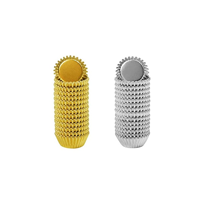 Bakery Direct Silver/Gold Paper Petit Four Truffle Sweet Cases Bon