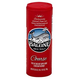 La Baleine Coarse Sea Salt Crystals, Canister 26.5oz (Pack of 12)