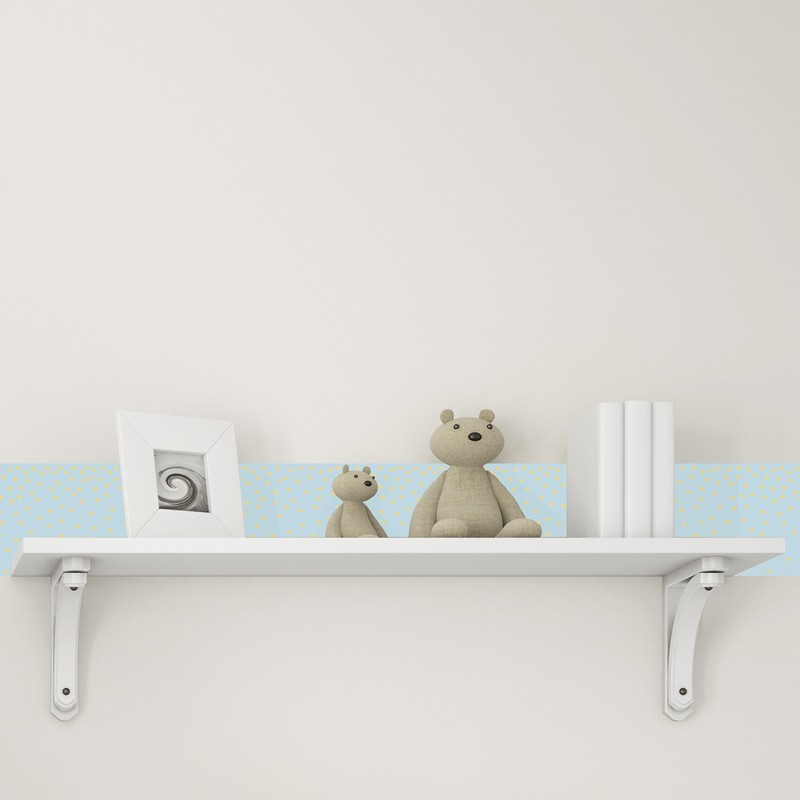 Tempaper Kids Blue and Gold Falling Dots | Designer Removable