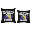 voices in my head - funny Bosnia Throw Pillow