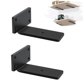MLOQI MLOQI 2 Pack Scaffold Board Shelf Brackets Heavy Duty, Floating Shelf Bracket, 5mm Thick Wall Brackets for Shelves (4 inches)