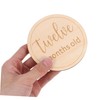 Kisangel 12 pcs Monthly Milestone Signs Wooden Round Markers for